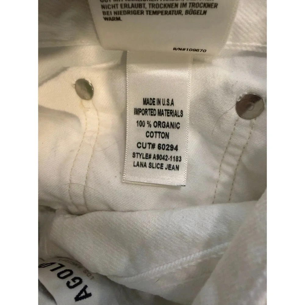 Agolde Lana‎ Slice Jeans White Size 26